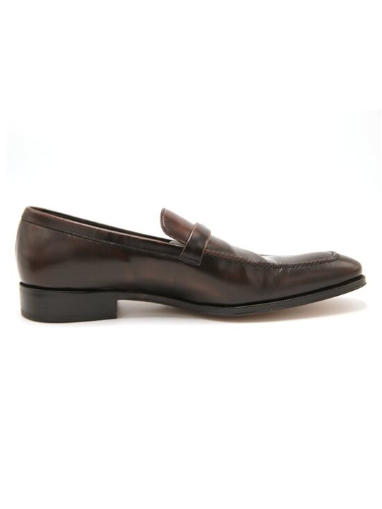 Salvatore Ferragamo Loafers, Brown Burnished Leather Made in Italy main image 10